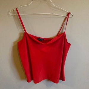 Red Cowl spaghetti strap top
